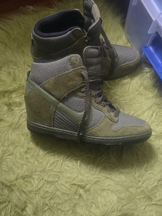 Nike Shoes - Nike Olive Green Dunk Sky Hi Hidden Wedge 2014